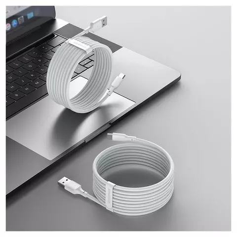 USB кабель Baseus Simple Wisdom Kit, USB тип-C, USB тип-A, 150 см, 40 Вт, 5 А, белый, 2 шт., #TZCATZJ-02 Превью 1