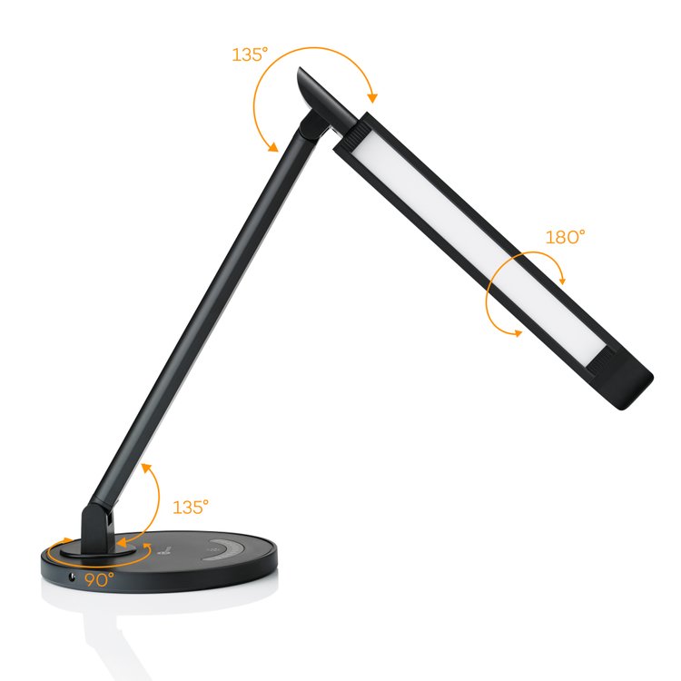 Dimmable Rotatable Shadeless LED Desk Lamp TaoTronics TTDL13, Black