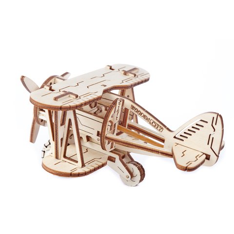 Rompecabezas mecánico 3D Wooden.City "Biplano" Vista previa  1