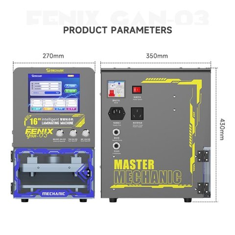 LCD Module Gluing Machine Mechanic GAN-03 FENIX compatible with Cell Phones; Tablets, (used for screens up to 16") Preview 6