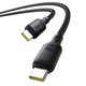 Cable USB Baseus Silky, 2xUSB tipo-C, 200 cm, 100 W, negro, de silicona, #P10377704113-01 Vista previa  2