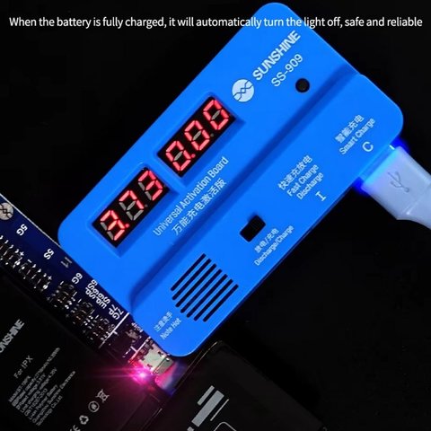 Battery Activation Cable Sunshine SS-909, (with digital charging indicator, battery activation board, iphone 6 - 15 pro Max/ Android/ ipad) Preview 4