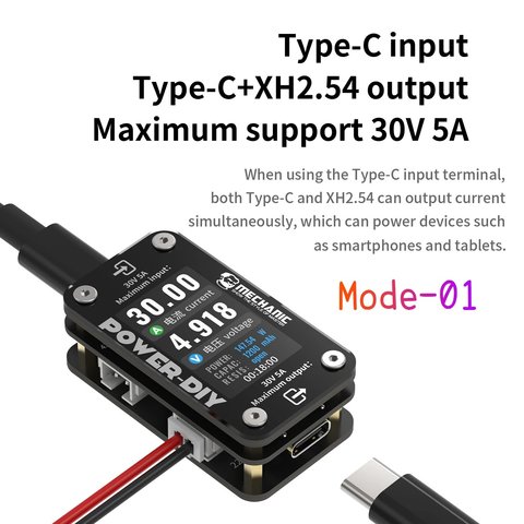 USB Tester Mechanic Power-DIY, (XH2.54, USB type C, Lightning) Preview 3