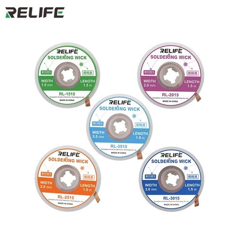 Malla para desoldar RELIFE RL-2515, (Ancho) 2.5 mm, (L) 1.5 m Vista previa  2