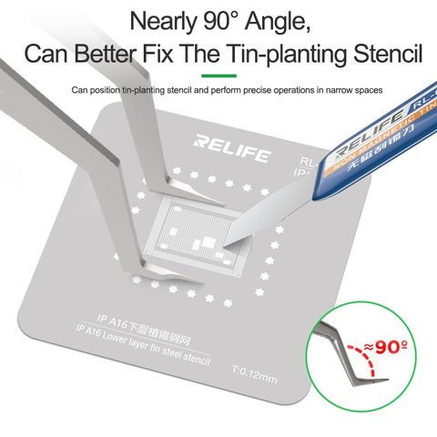 Pinzas para smd RELIFE ST-20L , encorvado, 167 mm Vista previa  1