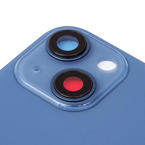 Panel trasero de carcasa puede usarse con iPhone 13, azul, con vidrio de cámara, small hole Vista previa  1