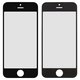 Стекло корпуса для Apple iPhone 5, iPhone 5C, iPhone 5S, iPhone SE, черное, HC Превью 1