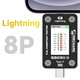 Тест-кабель для перевірки конектора зарядки Mechanic T824SE, USB тип-C, Lightning Прев'ю 3