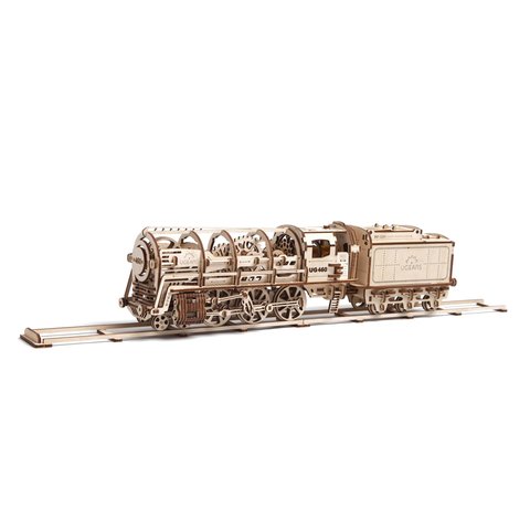 Mechanical 3D Puzzle UGEARS Locomotive with Tender Preview 6